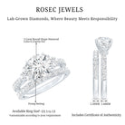 3 Carat Lab Diamond Engagement Ring Set with IGI Certificate Lab - ( E-VS1 ) - Rosec Jewels