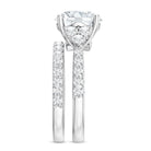 IGI Certified 4 Carat Lab Grown Diamond Engagement Ring with Enhancer Lab - ( E-VS1 ) - Rosec Jewels
