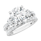 Rosec Jewels-IGI Certified Lab Grown Diamond 4 Carat Engagement Ring with Ring Guard