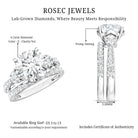 Rosec Jewels-IGI Certified Lab Grown Diamond 4 Carat Engagement Ring with Ring Guard