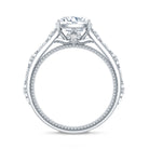 Rosec Jewels-3 Carat Cushion Cut Lab Grown Diamond Vintage Engagement Ring with IGI Certificate
