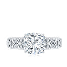 Rosec Jewels-3 Carat Cushion Cut Lab Grown Diamond Vintage Engagement Ring with IGI Certificate