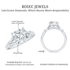 Rosec Jewels-IGI Verified 4 Carat Lab Grown Diamond Princess Cut Engagement Ring with Split Shank