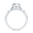 Rosec Jewels-IGI Verified 4 Carat Lab Grown Diamond Princess Cut Engagement Ring with Split Shank