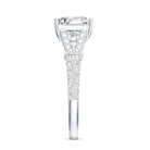 Rosec Jewels-IGI Verified 4 Carat Lab Grown Diamond Princess Cut Engagement Ring with Split Shank