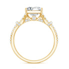 Rosec Jewels-IGI Verified 4 Carat Lab Grown Diamond Princess Cut Engagement Ring with Split Shank