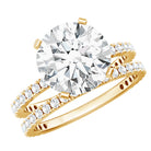Rosec Jewels-4 Carat Lab Grown Diamond Bridal Ring Set with IGI Certificate