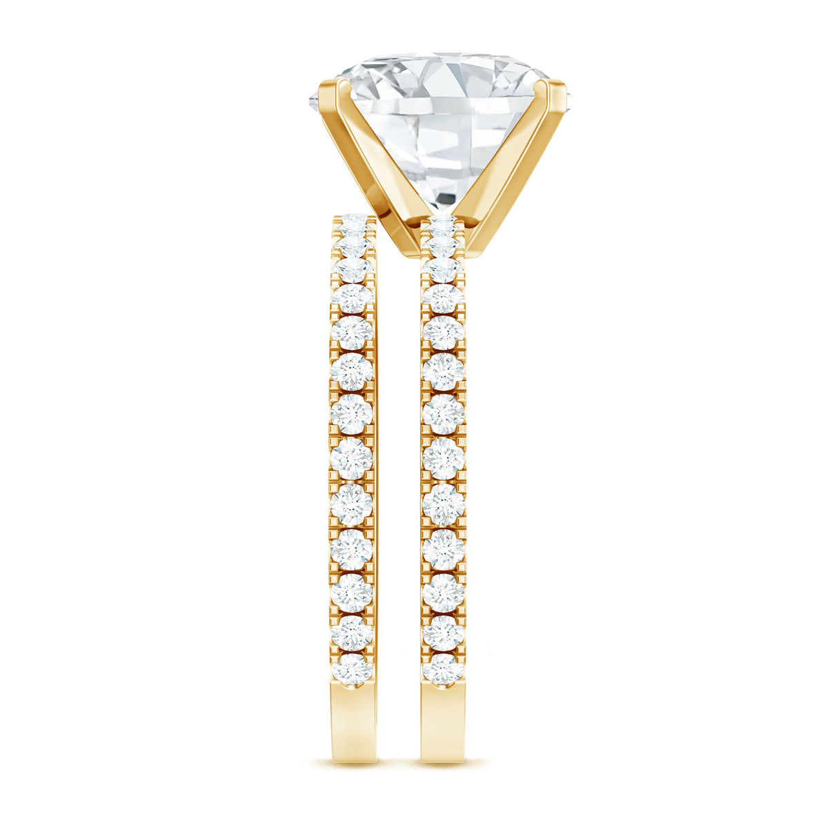 Rosec Jewels-4 Carat Lab Grown Diamond Bridal Ring Set with IGI Certificate