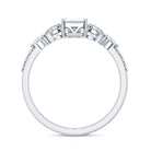 Rosec Jewels-IGI Verified 2 Carat Emerald Cut Lab Grown Diamond Engagement Ring with Side Stones