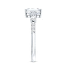 Rosec Jewels-IGI Verified 2 Carat Emerald Cut Lab Grown Diamond Engagement Ring with Side Stones