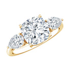 Rosec Jewels-IGI Documented 3 Carat Cushion Cut Lab Grown Diamond Journey Ring