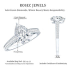 IGI Graded Lab Created 2 Carat Diamond Teardrop Engagement Ring with Side Stones Lab - ( E-VS1 ) - Rosec Jewels