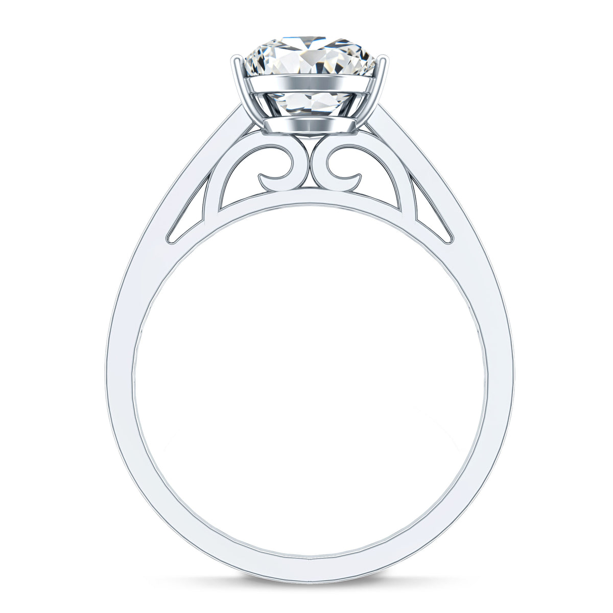 IGI Graded Lab Created 2 Carat Diamond Teardrop Engagement Ring with Side Stones Lab - ( E-VS1 ) - Rosec Jewels