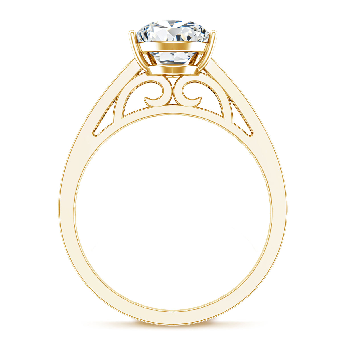 IGI Graded Lab Created 2 Carat Diamond Teardrop Engagement Ring with Side Stones Lab - ( E-VS1 ) - Rosec Jewels