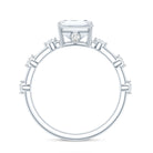 Lab Grown 3 Carat Diamond Emerald Cut Engagement Ring with IGI Certificate Lab - ( E-VS1 ) - Rosec Jewels