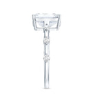 Lab Grown 3 Carat Diamond Emerald Cut Engagement Ring with IGI Certificate Lab - ( E-VS1 ) - Rosec Jewels