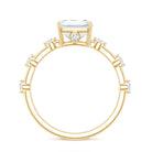 Lab Grown 3 Carat Diamond Emerald Cut Engagement Ring with IGI Certificate Lab - ( E-VS1 ) - Rosec Jewels