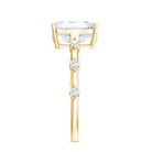 Lab Grown 3 Carat Diamond Emerald Cut Engagement Ring with IGI Certificate Lab - ( E-VS1 ) - Rosec Jewels