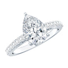 IGI Verified 2 Carat Lab Created Diamond Pear Engagement Ring for Women Lab - ( E-VS1 ) - Rosec Jewels