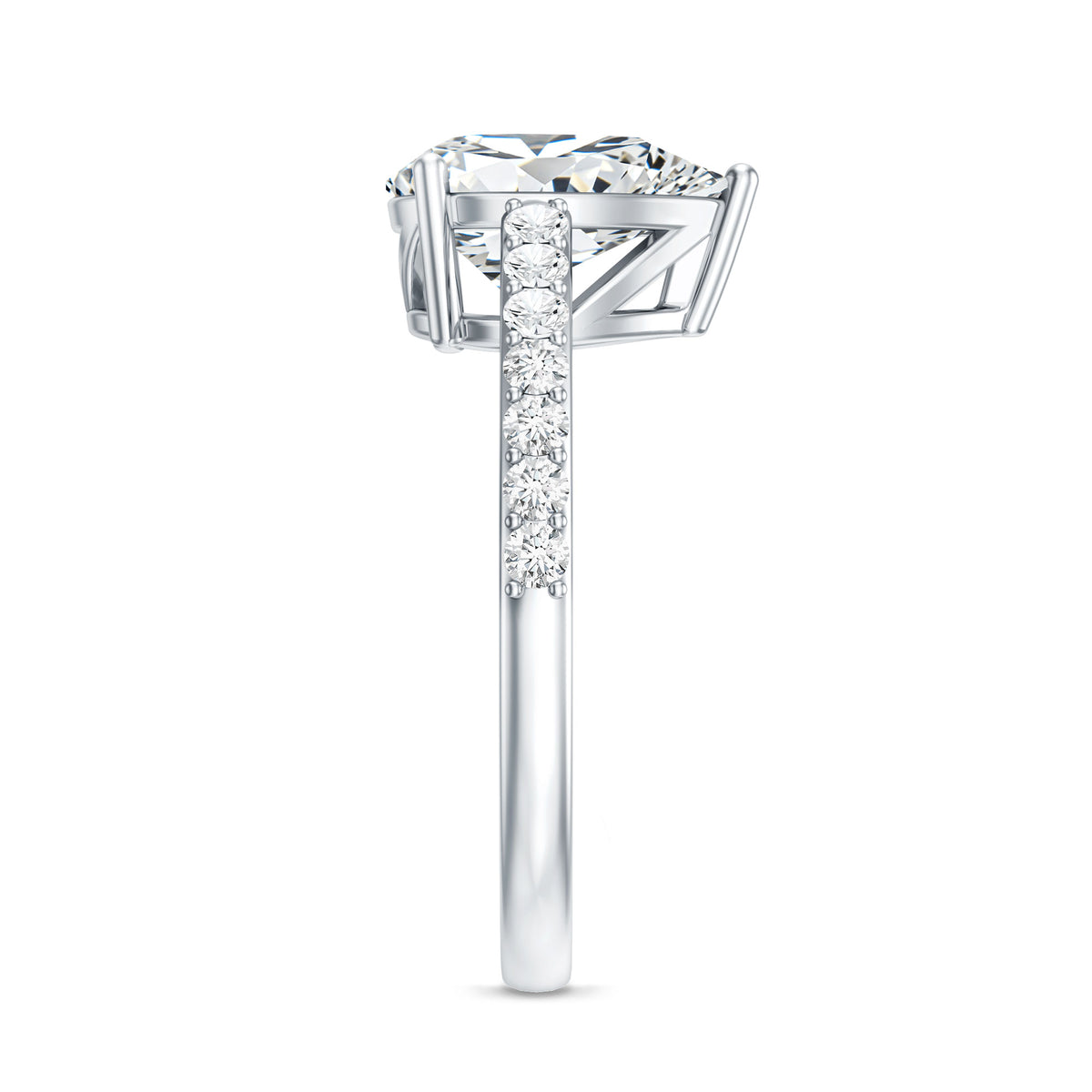 IGI Verified 2 Carat Lab Created Diamond Pear Engagement Ring for Women Lab - ( E-VS1 ) - Rosec Jewels
