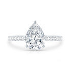 IGI Verified 2 Carat Lab Created Diamond Pear Engagement Ring for Women Lab - ( E-VS1 ) - Rosec Jewels