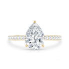 IGI Verified 2 Carat Lab Created Diamond Pear Engagement Ring for Women Lab - ( E-VS1 ) - Rosec Jewels