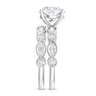 3 Carat Lab Grown Diamond Designer Wedding Ring Set IGI Certified Lab - ( E-VS1 ) - Rosec Jewels