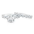 3 Carat Lab Grown Diamond Designer Wedding Ring Set IGI Certified Lab - ( E-VS1 ) - Rosec Jewels