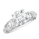 IGI Certified 2 Carat Lab Grown Diamond Vintage Looking Engagement Ring Lab - ( E-VS1 ) - Rosec Jewels