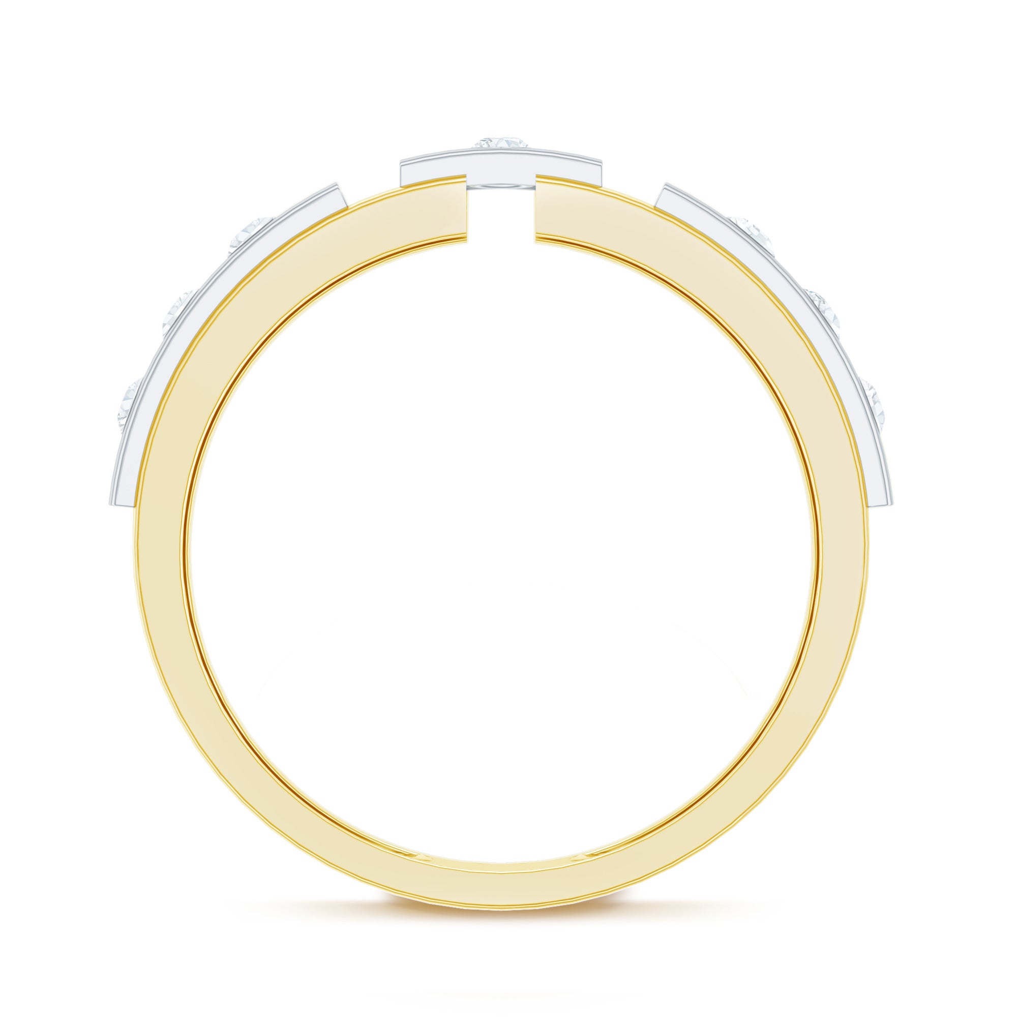 Rosec Jewels-Natural Diamond Wedding Band for Men