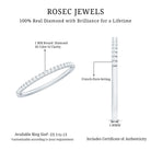 Certified Natural Diamond Stackable Wedding Ring Natural - ( HI-SI ) - Rosec Jewels