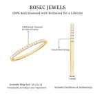 Certified Natural Diamond Stackable Wedding Ring Natural - ( HI-SI ) - Rosec Jewels