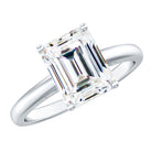 Rosec Jewels-Certified 7X9mm Moissanite Emerald Cut Engagement Ring