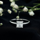 1 CT Princess Cut Moissanite Solitaire Ring for Women D-VS1 - Rosec Jewels