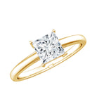 1 CT Princess Cut Moissanite Solitaire Ring for Women D-VS1 - Rosec Jewels