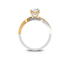 1 Carat Certified Moissanite Oval Engagement Ring with Infinity Band D-VS1 - Rosec Jewels