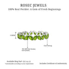 3.25 CT Pear Shape Eternity Band with Peridot Peridot - ( AAA ) - Quality - Rosec Jewels