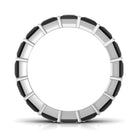 Certified Princess Cut Lab Grown Black Diamond Eternity Ring for Women AAAA ( Synthetic ) - Rosec Jewels