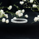 Rosec Jewels-Princess Cut Cubic Zirconia Eternity Wedding Band Ring with Certificate