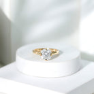 3 Carat Cushion Cut Moissanite Solitaire Engagement Ring with Certificate D-VS1 - Rosec Jewels