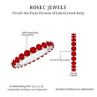 Rosec Jewels-Shared Prong Set Round Created Ruby Full Eternity Band Ring