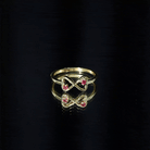 Rosec Jewels-Lab Created Ruby Infinity Heart Promise Ring