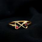 Rosec Jewels-Lab Created Ruby Infinity Heart Promise Ring