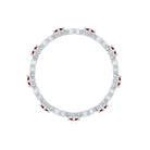 Certified Lab Created Ruby Heart Eternity Band Ring AAAA - Rosec Jewels
