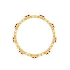 Certified Lab Created Ruby Heart Eternity Band Ring AAAA - Rosec Jewels