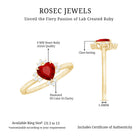 Rosec Jewels-Lab Created Ruby Heart Promise Ring with Diamonds