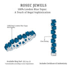 London Blue Topaz Heart Eternity Band Ring AAA - Rosec Jewels
