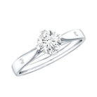Floral Set Moissanite Solitaire Promise Ring for Her D-VS1 - Rosec Jewels