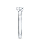 Floral Set Moissanite Solitaire Promise Ring for Her D-VS1 - Rosec Jewels