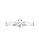 Floral Set Moissanite Solitaire Promise Ring for Her D-VS1 - Rosec Jewels